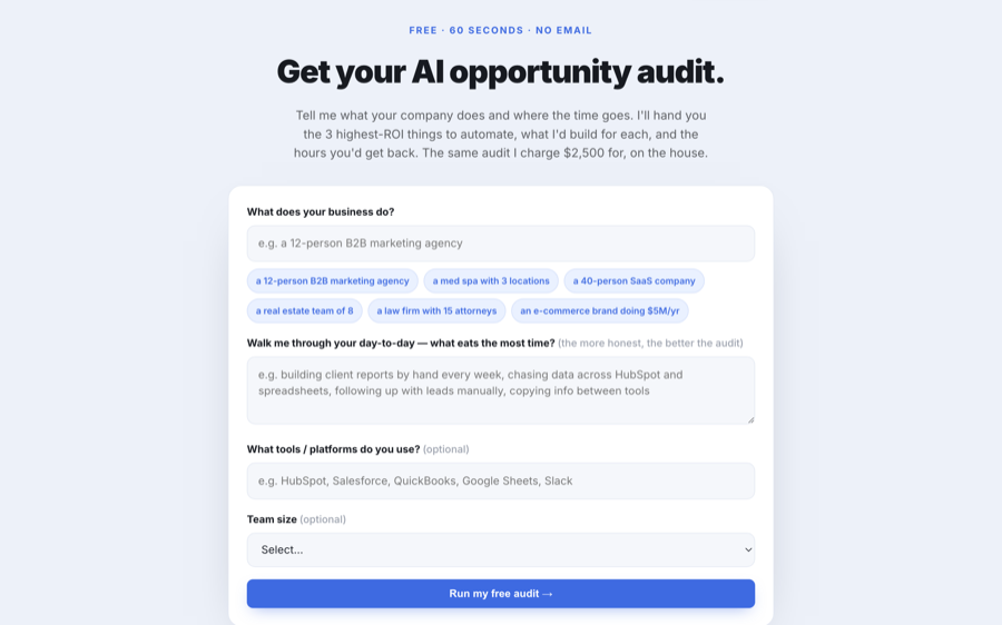 AI Opportunity Audit